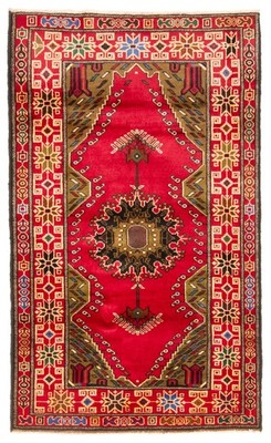 Vintage Traditional Hand-Knotted Area Rug 2'11'' x 4'10'' Oriental Wool Carpet