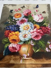 Handmade Gift completed finished cross stitch Flowers 20''x 24'' New Decoration