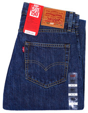 Levis 501 Mens Original Straight Fit Regular Leg Denim Jeans Stonewash Blue New