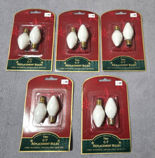Lot of 5 Vintage C7 Replacement Bulb Packs   12 Bulbs   1997 Holiday Lights NOS