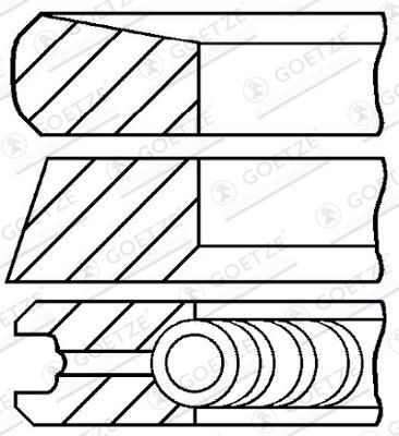 Kolbenringsatz Goetze Engine 08-424900-00 FüR OE 626 030 00 24 - A 626 030 00-image