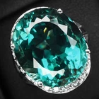 Ravishing Lagoon Blue Tourmaline 15.25Ct 925 Sterling Silver Handmade Halo Rings