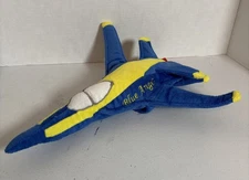US Navy Blue Angels Plush F18 Hornet Jet Airplane 16" Wow Toyz Cuddle Zoo PLANE