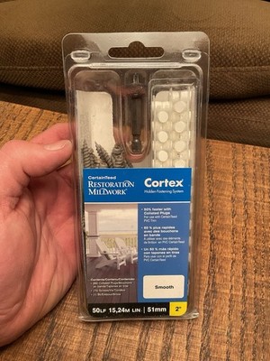 Cortex Hidden Fastening System 2 Inch 50LF Collated Smooth White Screws W/ Plugs