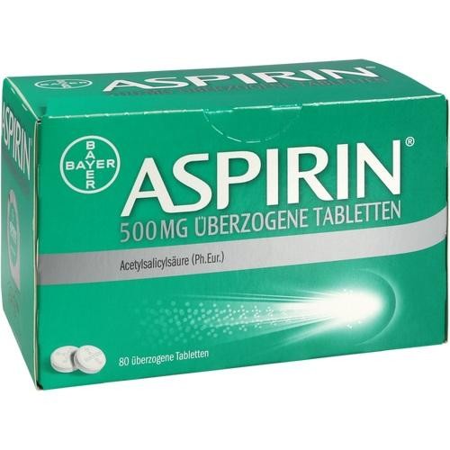 ASPIRIN 500 mg überzogene Tabletten 80 St. PZN 10203632