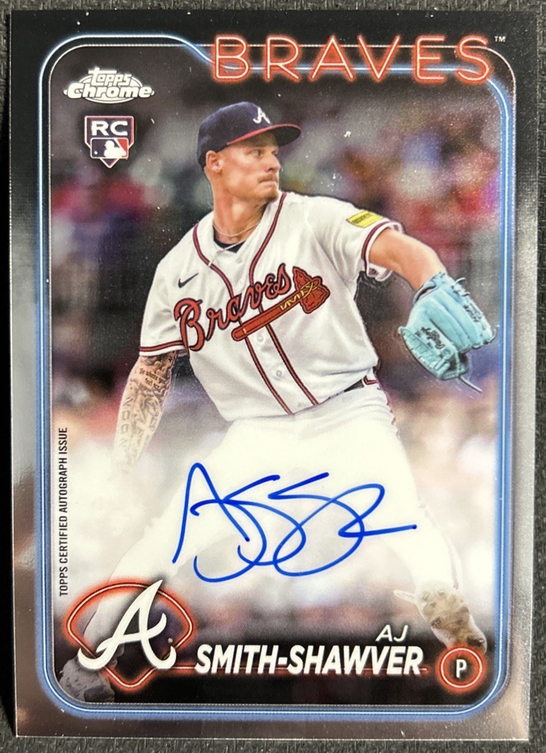 2024 Topps Chrome AJ SMITH -SHAWVER Rookie Auto #RA-AJS Atlanta Braves