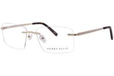 Perry Ellis PE495-2 Eyeglasses Mens Gold Riml...