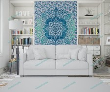 Tenture Murale Artisanale Art Bohémien Mandala En Coton Tapis De Yoga Décoratif