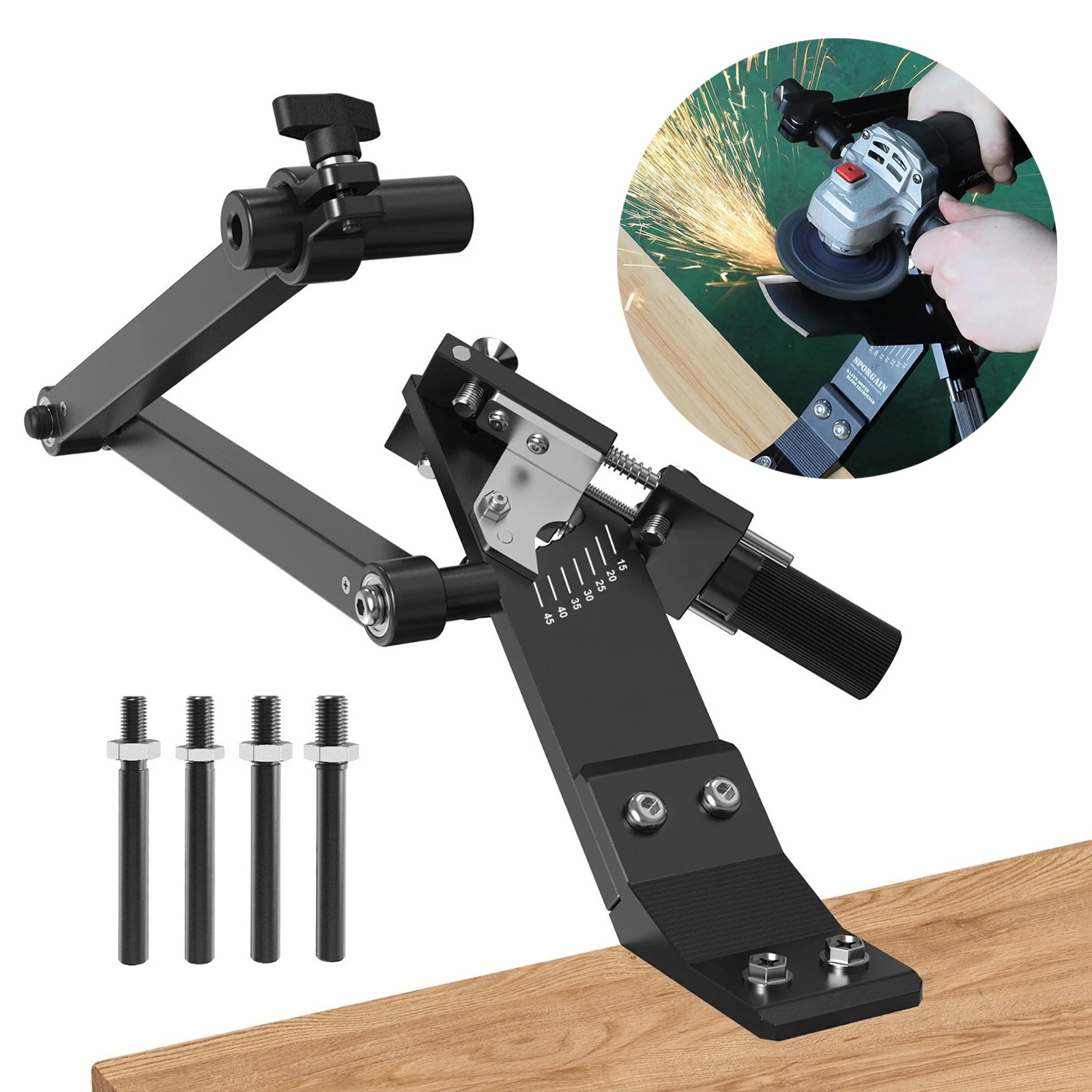 NEW Lawn Mower Blade Sharpener 15°-45° Adjustable Lawnmower Blade Sharpener US