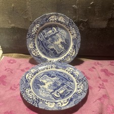 Spode Blue Italian 10.5-Inch Porcelain Dinner Plates - Set of 2