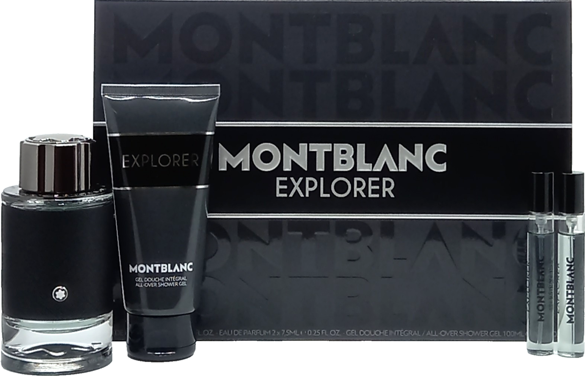 MONTBLANCエクスプローラー GIFT SET人気 MONTBLANC EXPLORER 4 PIECE GIFT SET FOR MEN EDP 3.4 Oz, TRAVEL