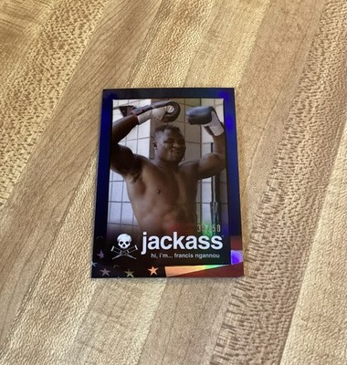 2022 ZEROCOOL JACKASS HI I M FRANCIS NGANNOU BASE CARD #40 BLUE PARALLEL /50