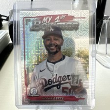 Mookie Betts 2024 My 1st Bowman #M1B-6 Mojo Refractor Los Angeles Dodgers