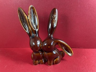 Vintage Keramik küssende Hasen Hasen Figur Kernewek Cornwall Pottery