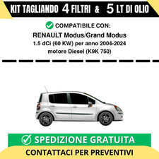 Tagliando per RENAULT Modus/Grand Modus 1.5 dCi 60 kw Diesel 2004-2024 - 5 Lt...