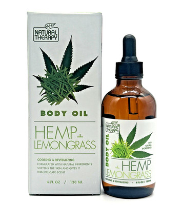 Natural Therapy Hemp + Lemongrass Moisturizing & Nourishing Body Oil (4 oz)