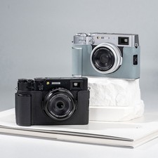 Genuine Leather Camera Half Handle Cases Bag Cover For Fujifilm X100Vi