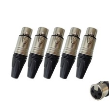 5/10Pcs XLR 3Pin Female Audio Connector Plug for Audio Mic/Mixer/Speak