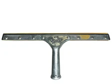 Arrow 14-Inch Straight Metal Frame Soft Rubber Blade Window Squeegee Silver