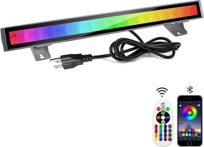 #ad RGB LED Wall Washer Light Waterproof RGB Stage Lighting Bar with Remote Control $47.99