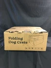 New-Large Gray Travel Folding Dog Crate 3Door & Durable Mesh Windows 30”x21”x21”