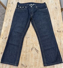 Vintage Mid 00’s True Religion Ricky Straight Wide Leg Jeans 40 X 29 Made In USA