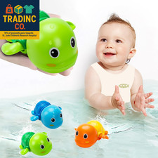 Bath Toys, Cute Swimming Turtle Baby Bath Toys for Toddler 1-3, Water Pool Float
