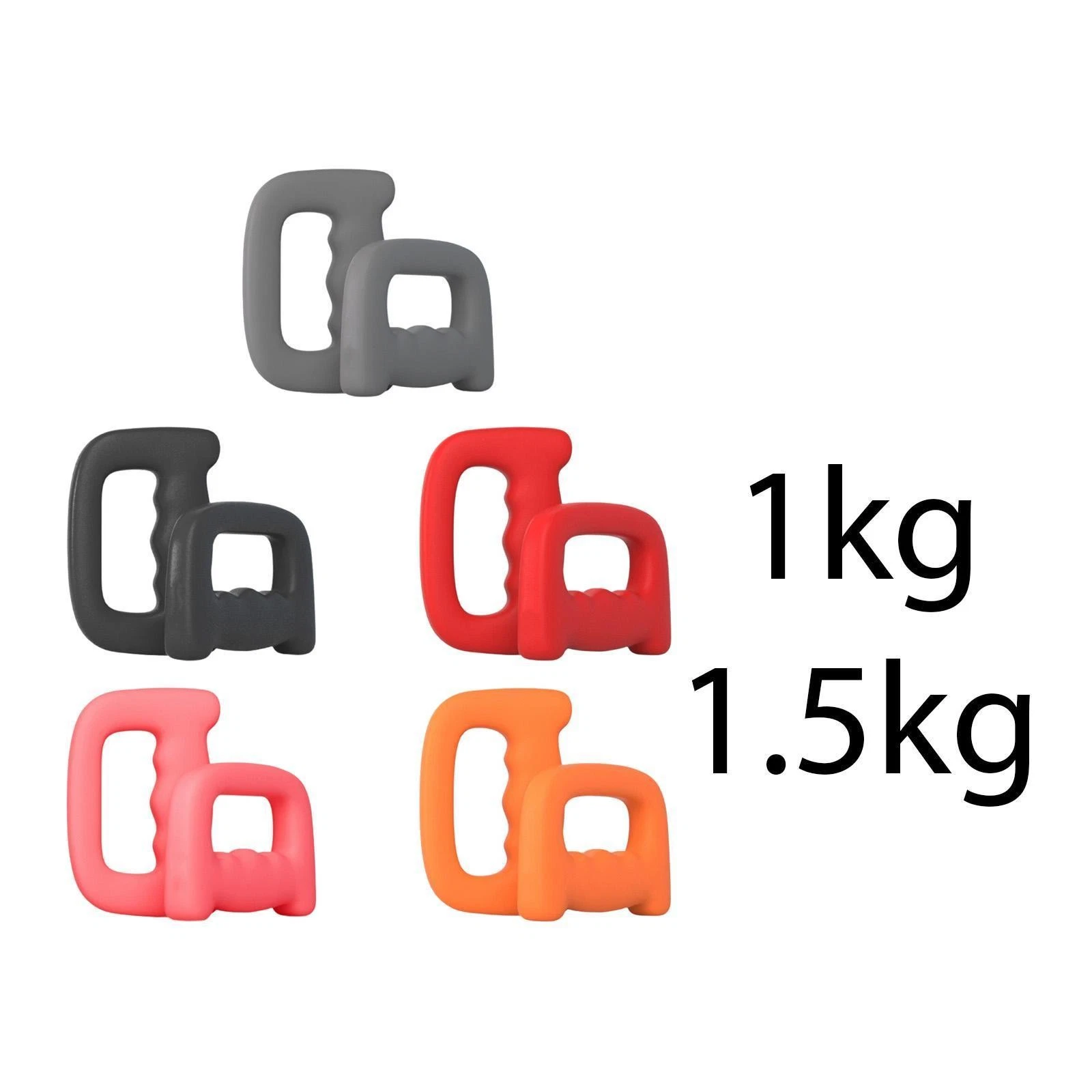 2x D Grip Dumbbells Curl Home Gym Exercise Ergonomic Women Men Hand Weights