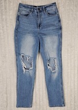 Hollister California Curvey Ultra High-Rise Distressed Mom Jeans Size 3S W26/L25