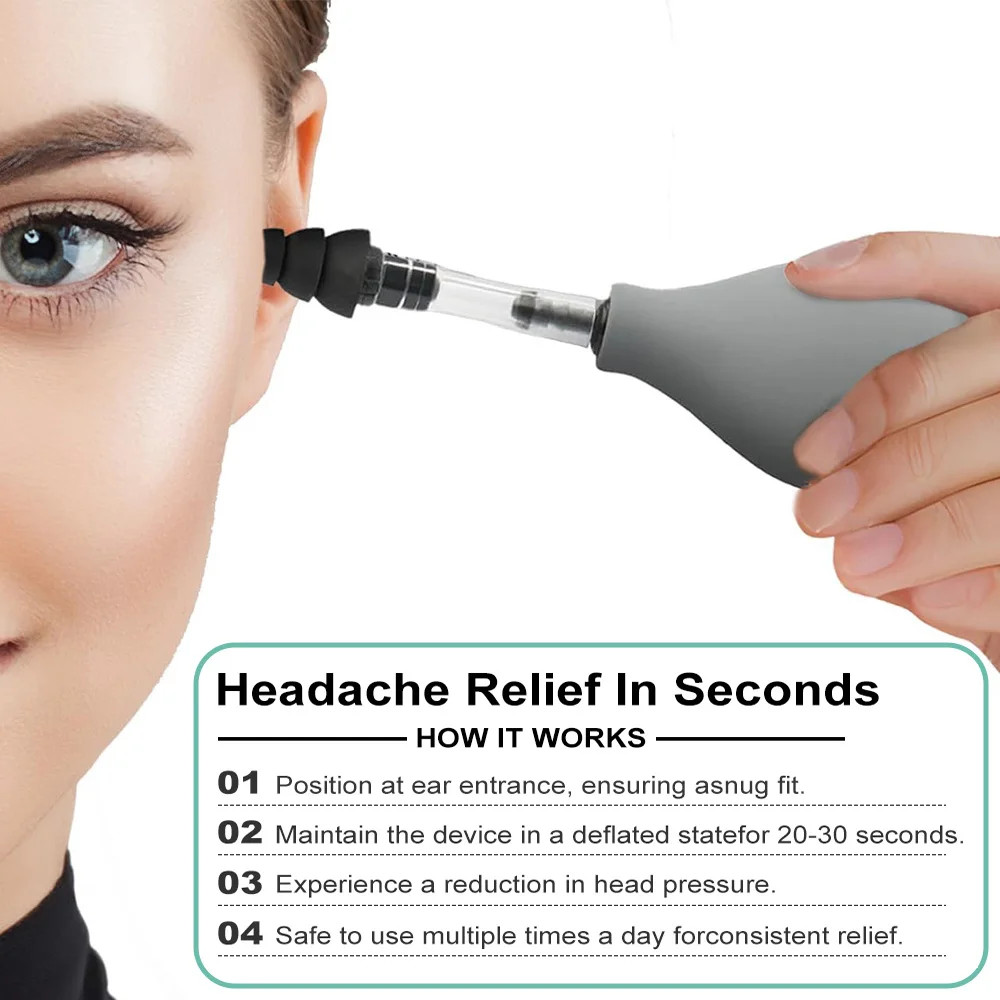 Ear Pressure Tool Portable Ear Pressure Relief Suction Device Wih 3 Sizes