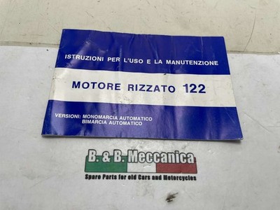 Anleitung Motor RIZZATO 50 122 Version Single-Speed Bimarcia