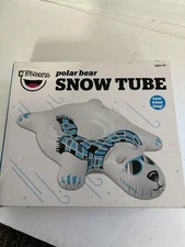 BigMouth Inc Polar Bear Snow Tube Inflatable Sled Ages 8+ Over 4 Feet Long Fun