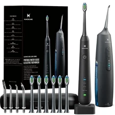 2-1 Oral Clean Kit- Water Dental flosser & Electric Toothbrush Combo- Brushin...