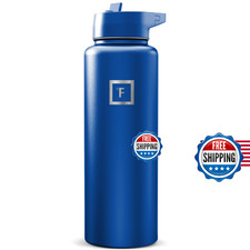 IRON FLASK Camping Hiking Hydration Flask with Straw, Wide Mouth Insulated St