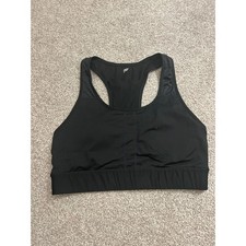 Fabletics Sports Bra Womens L Black Excellent Racerback Mesh Activewear