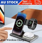 3In1 Black Wireless Charger Station Fast Charging Dock for Samsung Watch/Phones