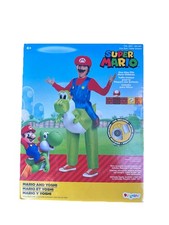 NEW Super Mario Riding Yoshi Inflatable Halloween Costume 6 Fan Included