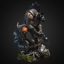 Hogger WoW Figurine résine 34,4cm | Luftmensch | NON PEINT | Kit résine