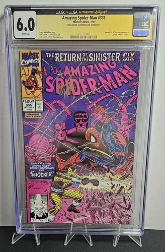 Amazing Spider-Man #335 Signed By Erik Larsen CGC 6.0 JSA