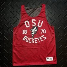 Vintage Ohio State Buckeyes Brutus Reversible Practice Jersey Size Medium 1980
