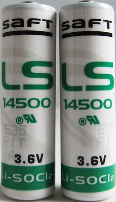 2 Saft LS 14500 LS14500  AA 3.6V Lithium Battery
