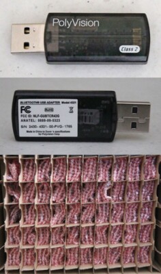 LOT OF 10 -  POLYVISION BLUETOOTH USB ADAPTER MOD: 4321 CLASS 2 NEW