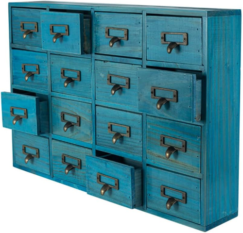 16 Drawers Apothecary Cabinet with Drawers Tabletop Apothecary Chests and Cabine