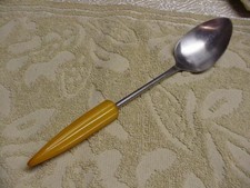 Vintage Small SERVING/COOKING SPOON Utensil ANDROCK BULLET BUTTERSCOTCH Bakelite