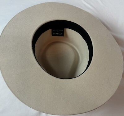 Teressa x Curateur - Women\'s Cream Felt Fedora with Tan Ribbon Teressa Coglia X Curateur | Accessories | Teressa Foglia X  main image 4