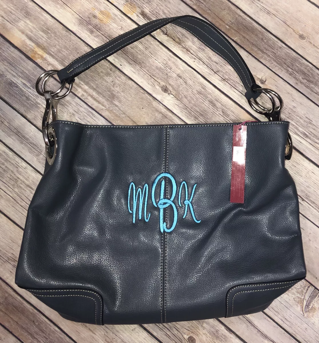 Tosca Purse Leather Shoulder Bag Gray Monogram MBK NWT | eBay