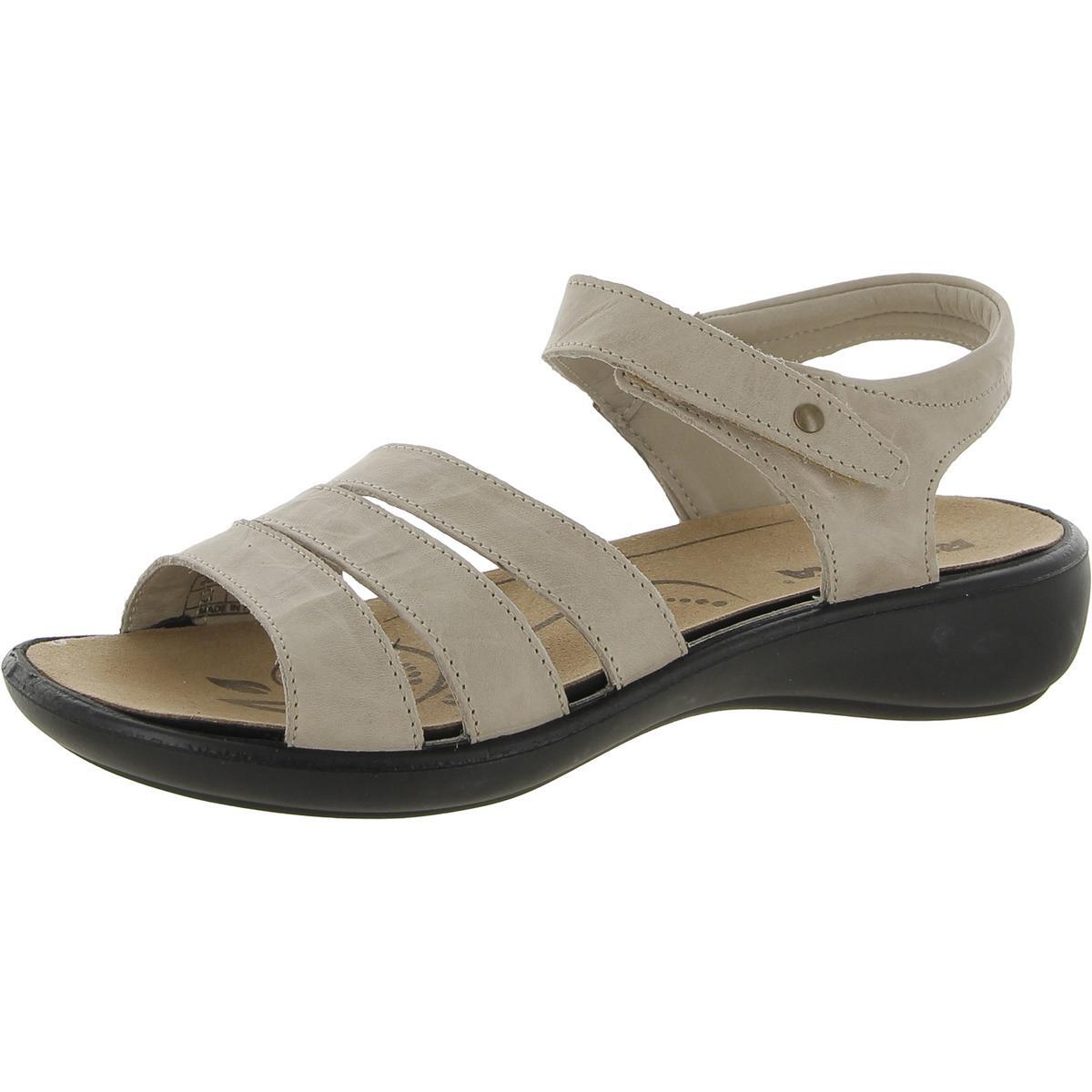 Romika Женские бежевые кожаные сандалии с пяткой на пятке 39 Средний (B,M) BHFO 0194