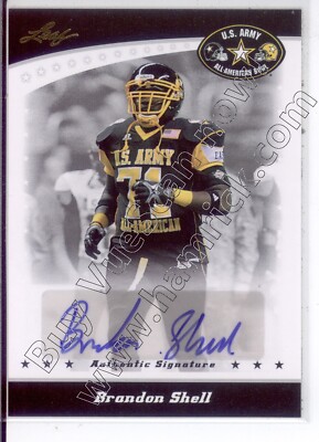 brandon shell rc draft auto autograph army bowl carolina gamecocks ...