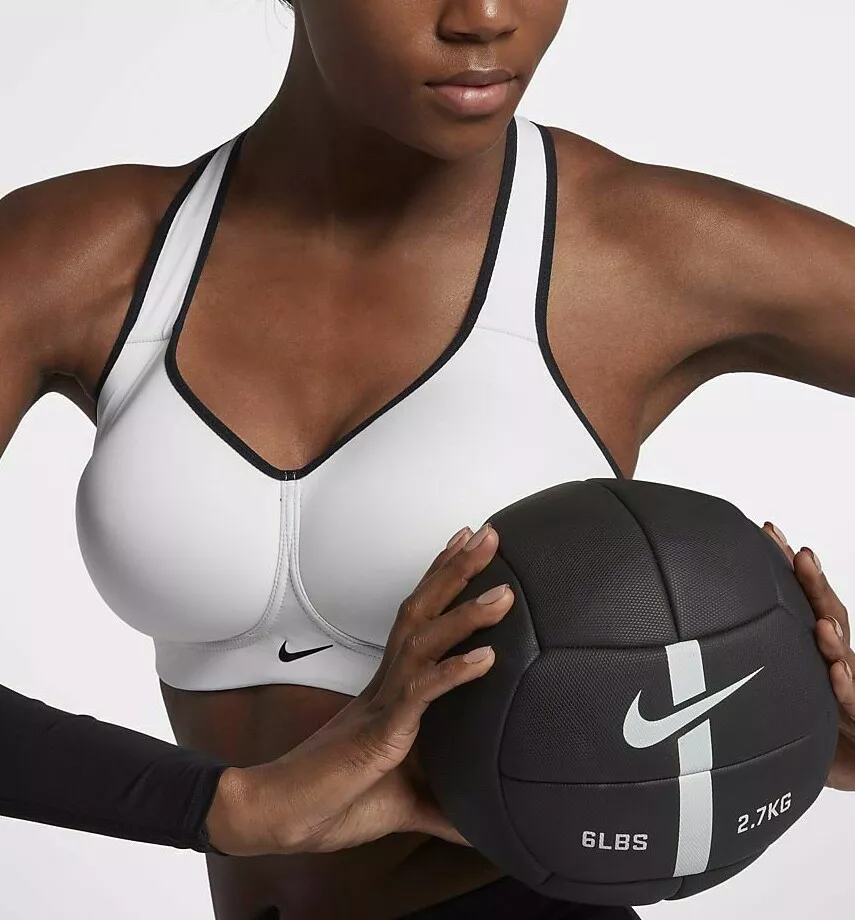 NIKE RIVAL Women's HIGH SUPPORT SPORTS BRA 805553 100 TRAINING GYM YOGA 30B