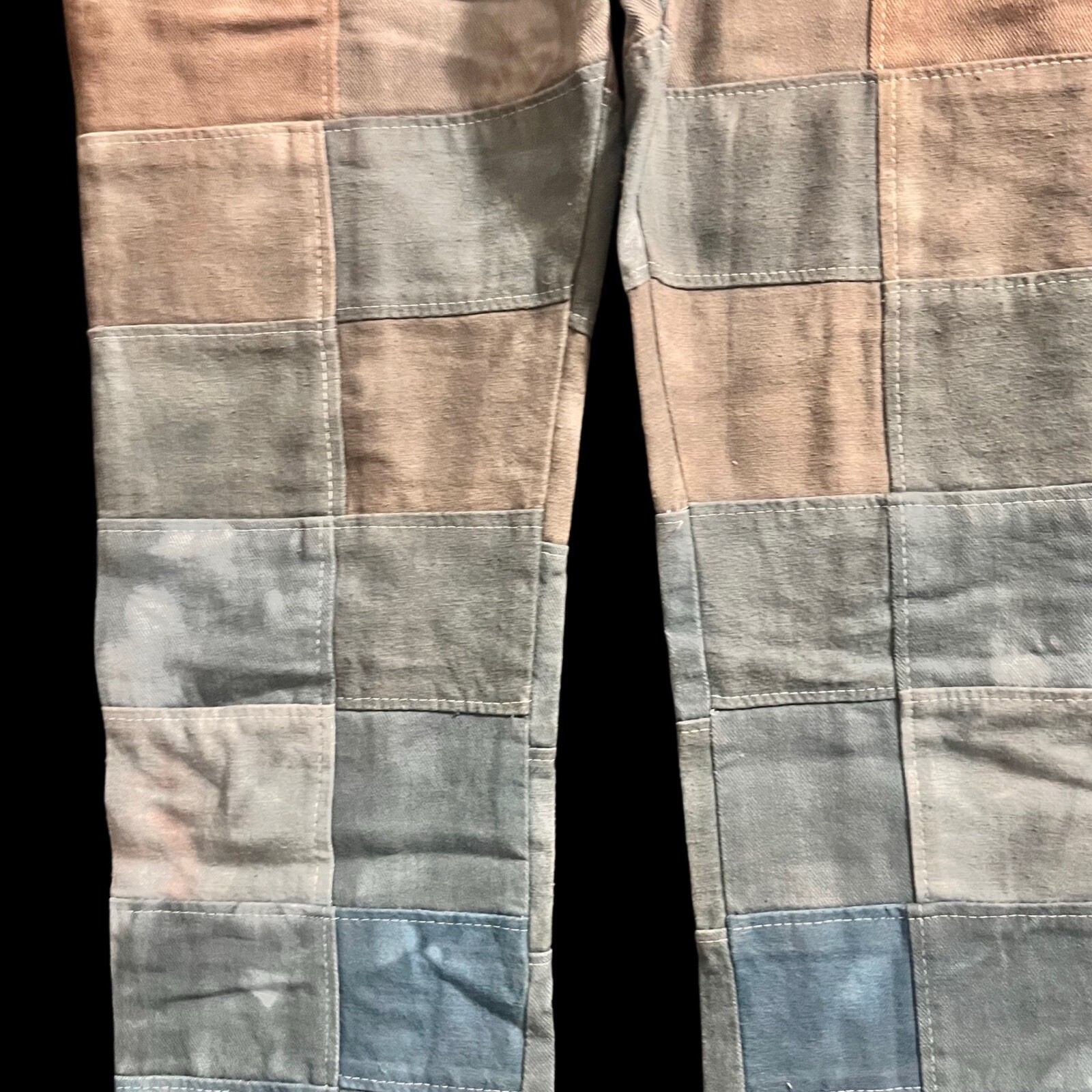 Handmade Patchwork Denim Graidient Dyed - image 4